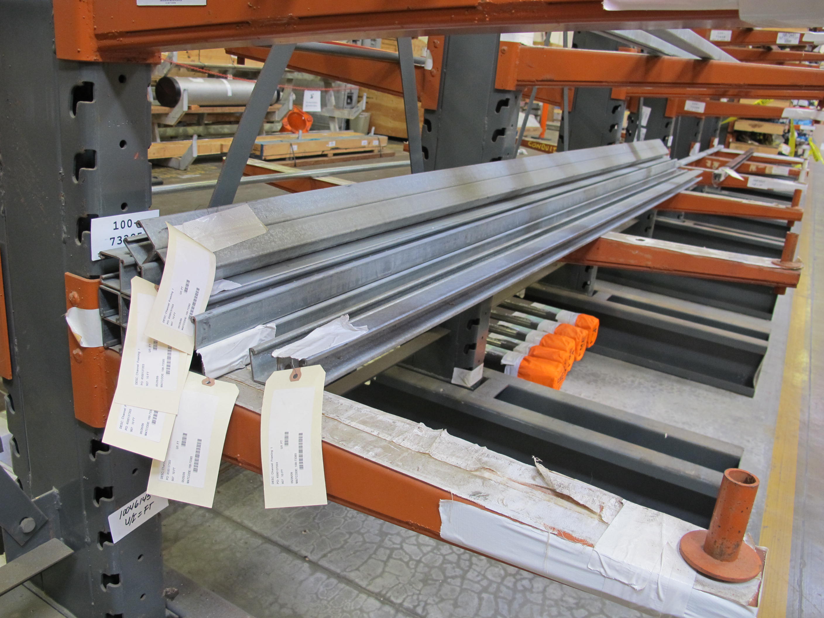 LOT ASSORTED BARS, CHANNEL, CONDUIT, DUCT, ETC. (W-50) LOADING & HANDLING FEE $25-